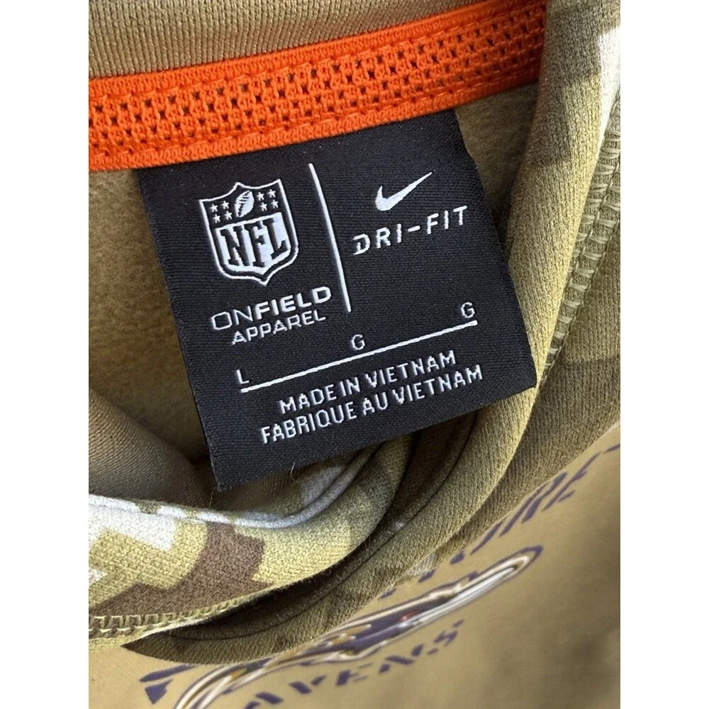 Nike Baltimore Ravens Football Salute to Service Hoodie Men's Sideline Pullover